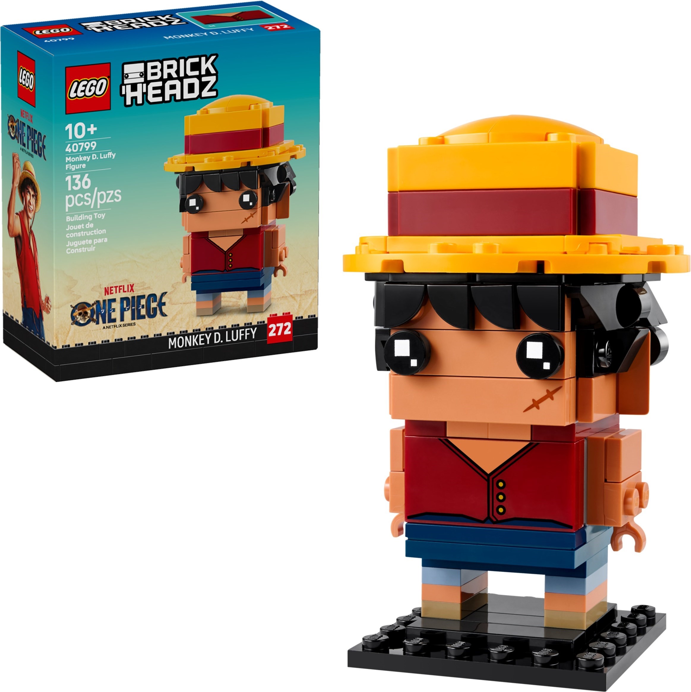 LEGO Brickheadz One Piece เลโก้ 40799 Monkey D. Luffy