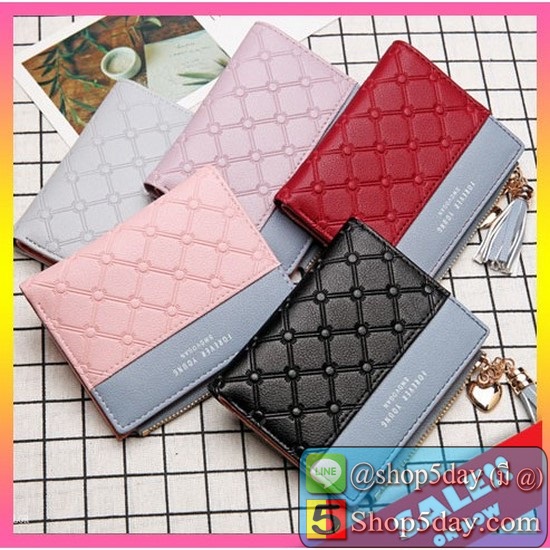 กระเป๋าสตางค์ แฟชั่น กระเป๋า Forever young ใบสั้น 2 Tone