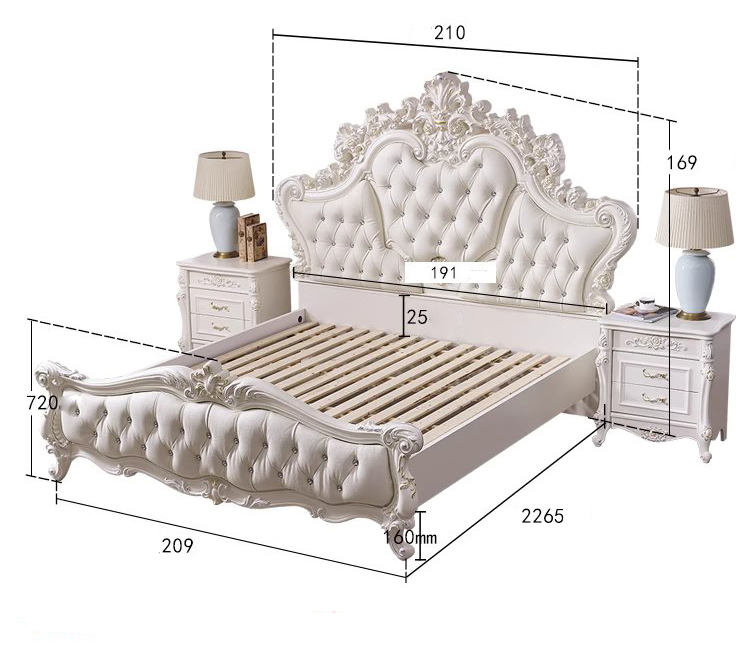 เตียงเจ้าหญิง เตียงหลุยส์ เตียงนอนหลุยส์ รุ่น Moon