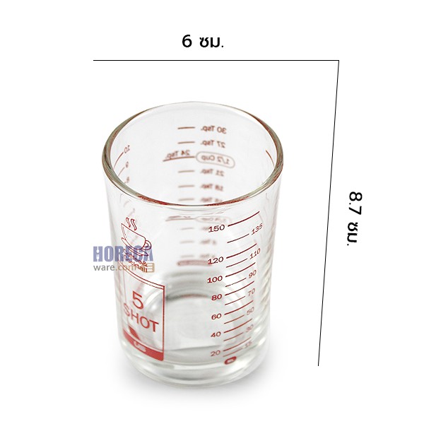 แก้วตวง มีสเกล 5 shot (5 oz.) ตรายูเอสเอ