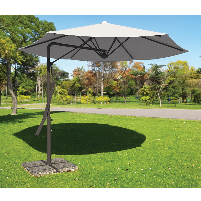 Leo ร่มเสาข้างตัวแอล แบบคันโยก ขนาด Ø2.90 เมตร ผ้าโพลีเอสเตอร์หนา 600D