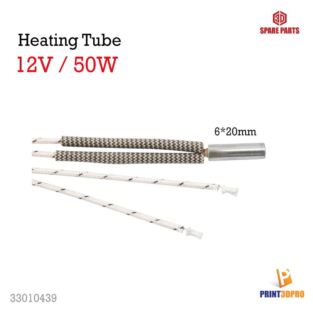 3D Printer Part Heating Tube 12V 50W Cable length 1m Cartridge heater