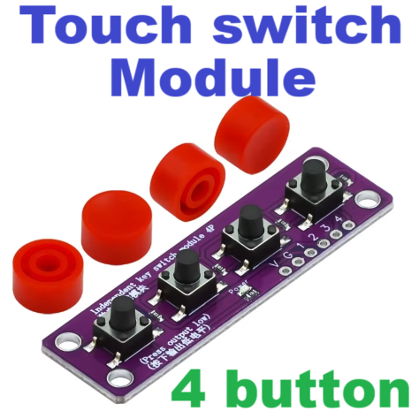 สวิตกด 4 ปุ่ม Touch four-button switch module compatible with Arduino Compatible Development Board Sensor Raspberry PI 51 MCU Suite