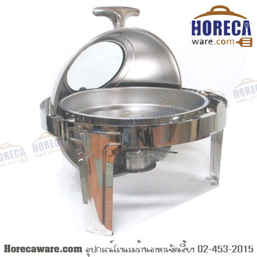 ชุดอ่างอุ่นอาหาร กลมใหญ่ ช่องกระจก โกโก [gg-yc-01]