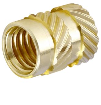 น็อตฝัง M4*8*6 mm. Brass Hot Melt Inset Nuts หัวน็อตแบบฝัง