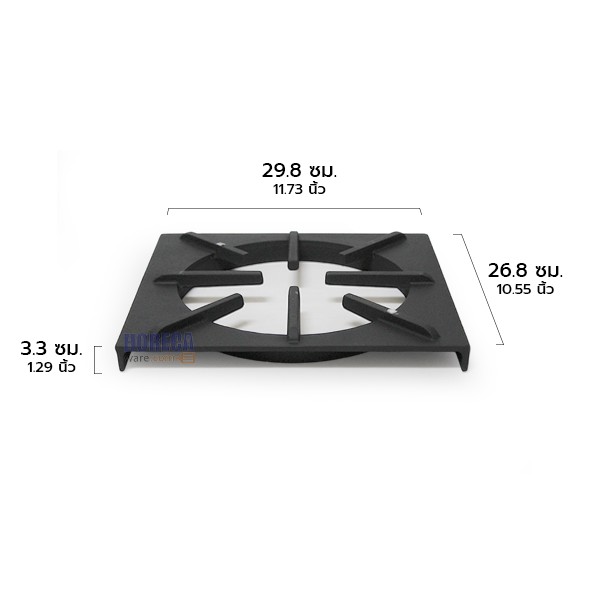 Square stove rim, cast iron (Somerville), Big M