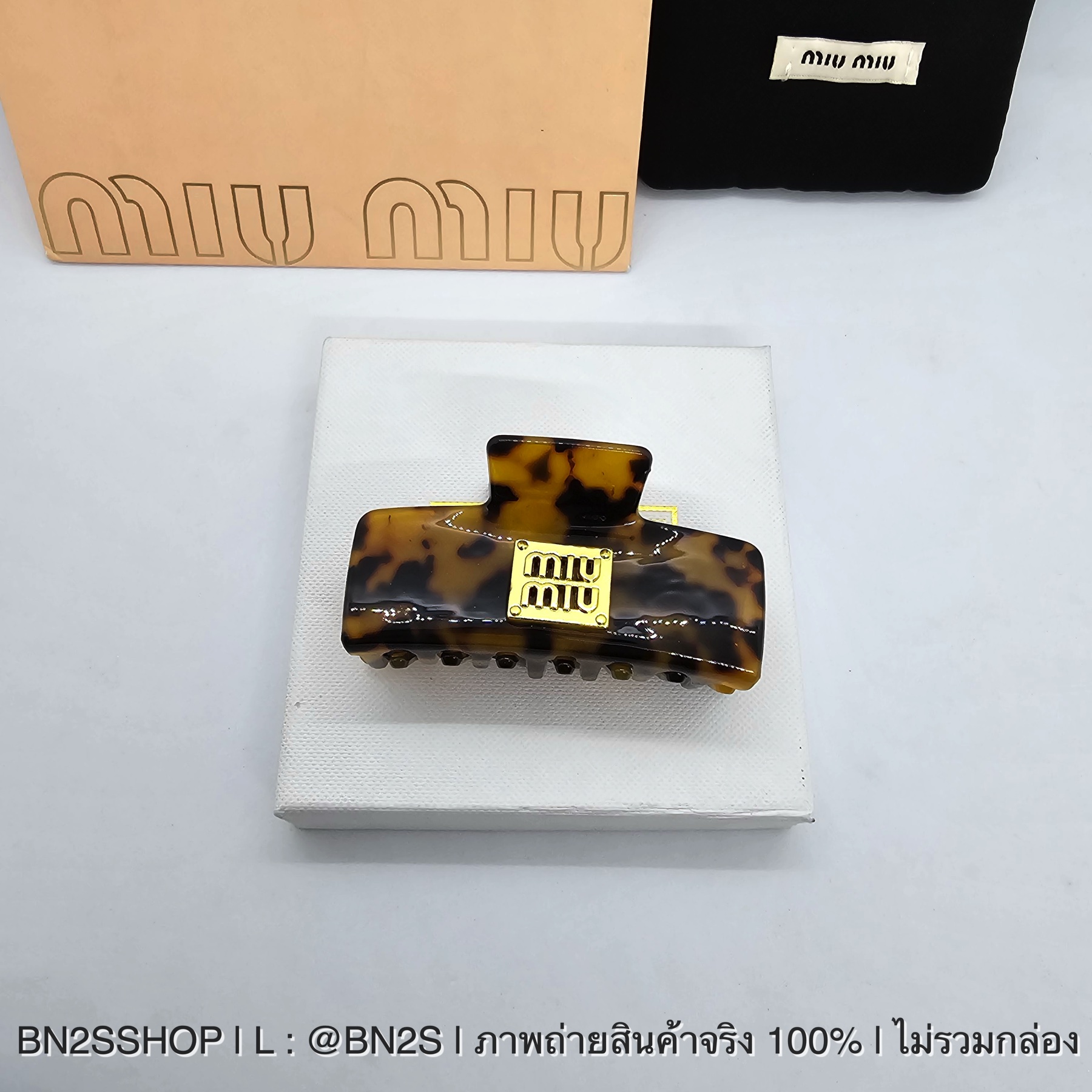 กิ๊บปากฉลาม | MIU MIU Plexiglas Headband and hair clip สี Tortoiseshell/Gold รวมรุ่น ที่คาดผม กิ๊บติดผม มิว มิว สีน้ำตาลลายกะ ติดโลโก้