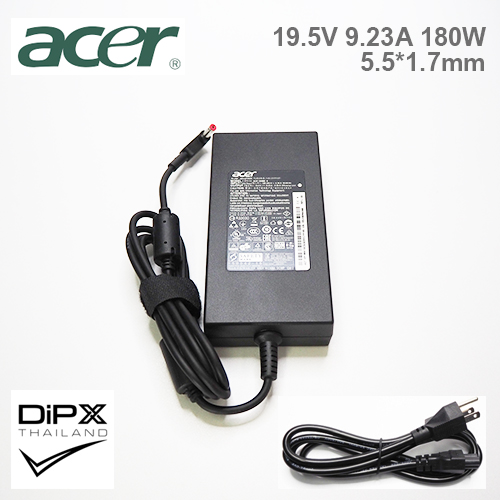 Adapter ACER 19.5V 9.23A 180W (5.5x1.7mm) Slim สินค้าใหม่แท้ แถมสายไฟ