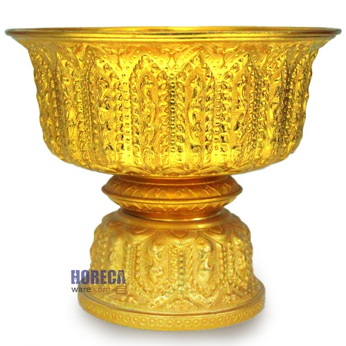 Lao pattern tray, gold, 24 cm, seal