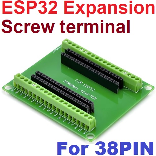 ESP32 Expansion Breakout Board screw terminal for 38PIN ESP-WROOM-32 Microcontroller Development Board