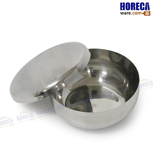 Rice bowl 10.5 cm. Korean style with stainless steel lid, MS-general