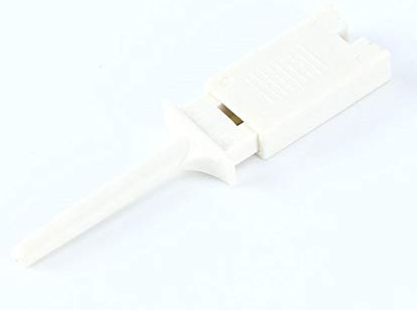หัวจับสายไฟ สีขาว Patch test hook logic analyzer clip test clip wiring hook white