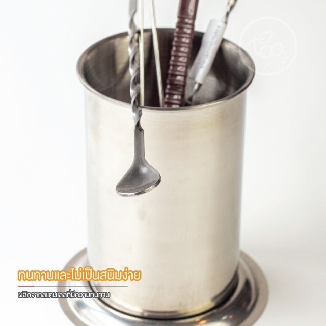 ช้อนคนเหล็ก Mix Stainless Spoon ช้อนคนค็อกเทล ปลายส้อม ความยาว 25cm ช้อนชงกาแฟ จำหน่ายโดย ทีอีเอ