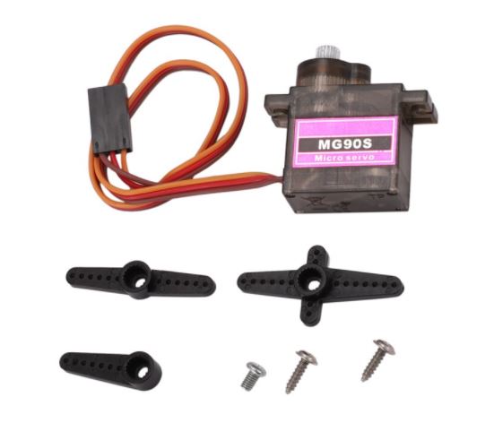 เซอร์โวมอเตอร์ MG90S เฟืองโลหะ หมุน 180 องศา 4.8V-6V Iron Gear Servo motor 180 degree 1.8kg/cm