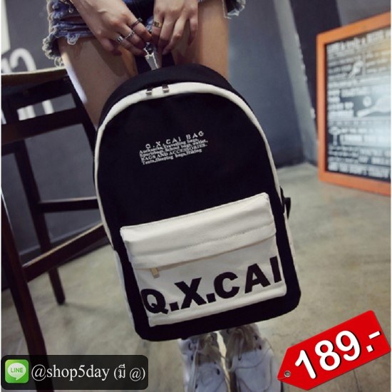 กระเป๋าเป้ Q.X.CAI กระเป๋าสะพายหลัง