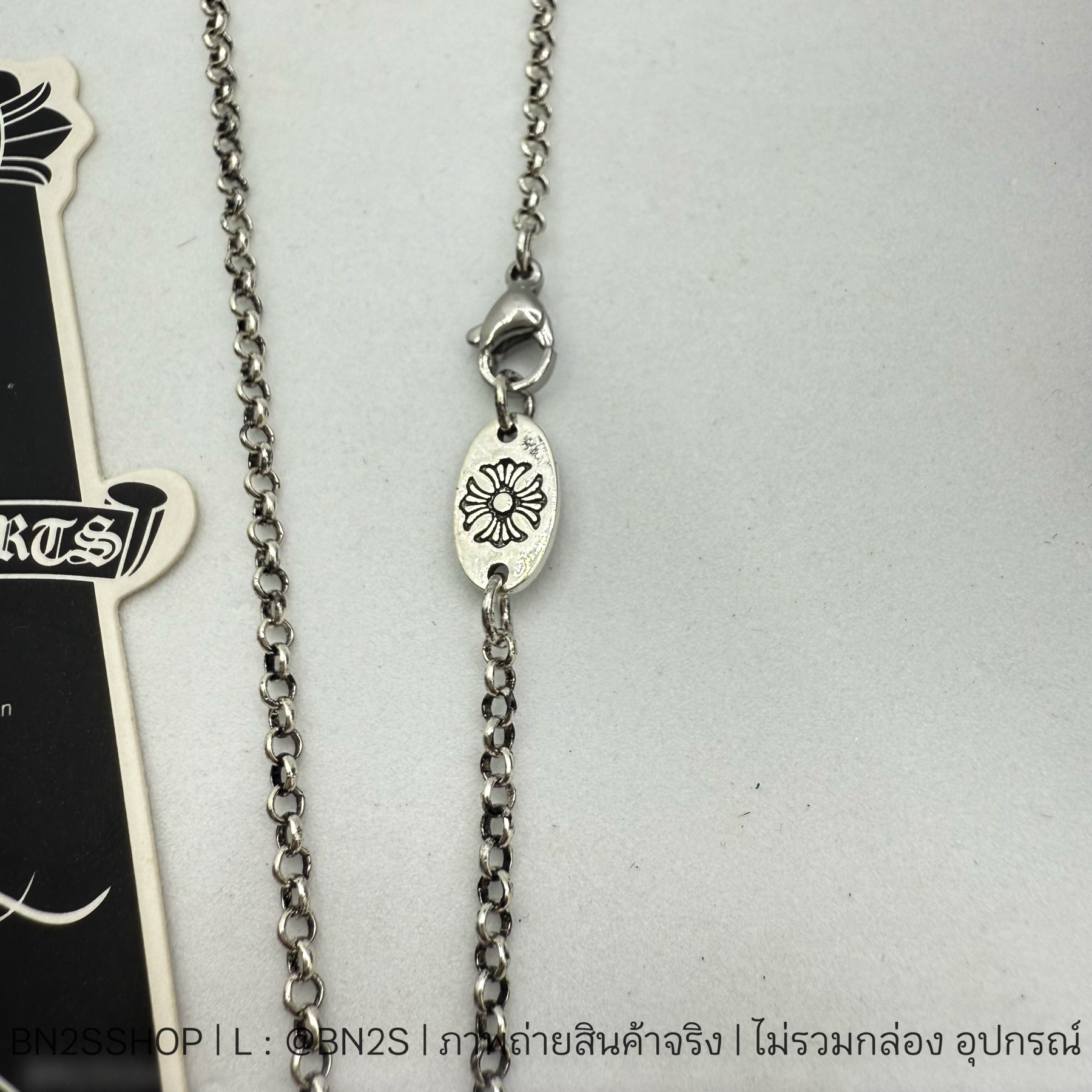 Chrome Hearts Heart Pendant สร้อยคอสายโซ่อะไหล่เงินรมดำ สไตล์วินเทจ จี้หัวใจโครมฮาร์ท พร้อมส่งในไทย