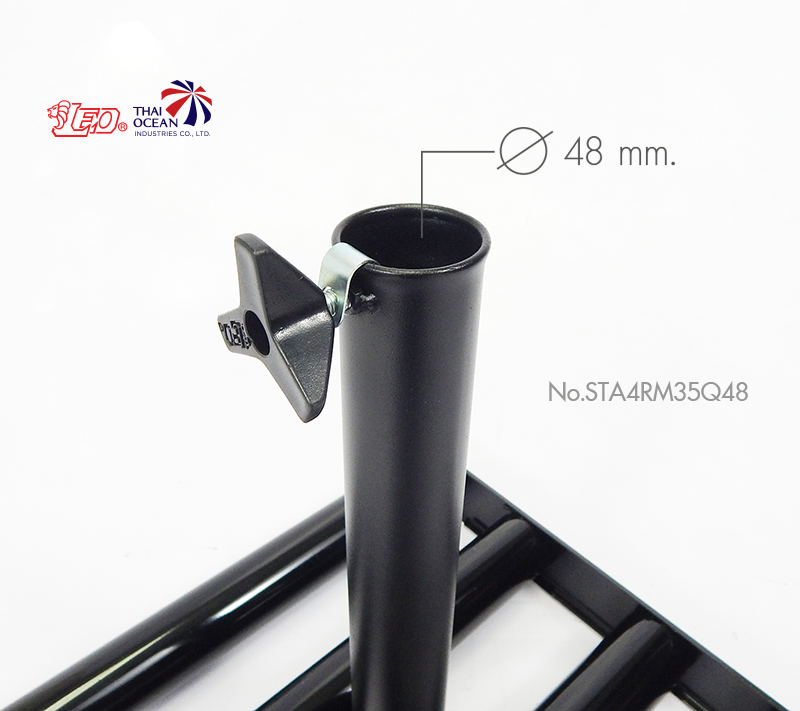 Leo ขาตั้งร่มสนาม แพเล็ก ขนาด35ซม. แกน 48 มิล ฐานตั้งป้าย,ธง ถอดเสาได้ พกพาสะดวก ติดตั้งง่าย