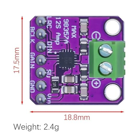 Max98357 I2S 3W Class D Amplifier Breakout Interface Dac Decoder Module Filterless Audio Board For Raspberry Pi Esp32