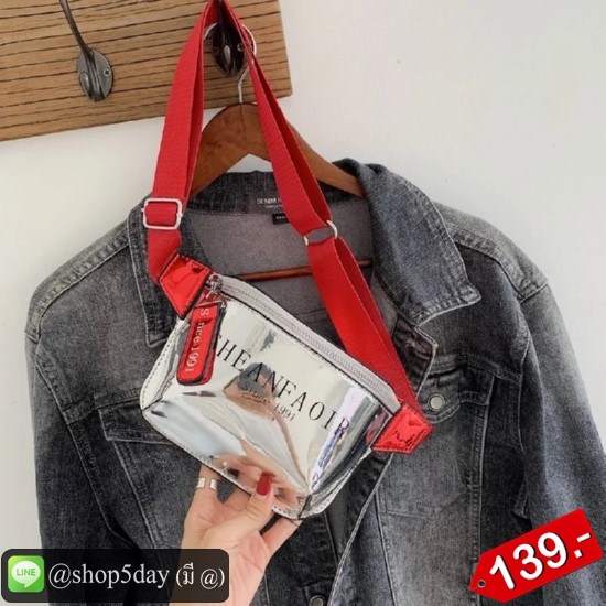 🔥กระเป๋าคาดอก หนังเงา Sheanfaoir