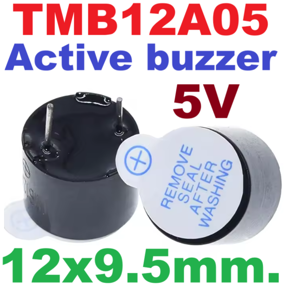 TMB12A05 12x9.5 mm. 5V Active buzzer