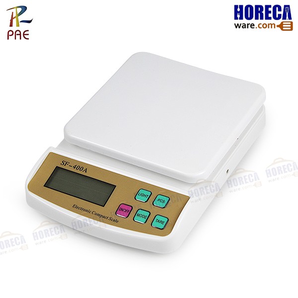 ตาชั่งดิจิตอล 10Kg ตัวขาว sf400A เปเป้