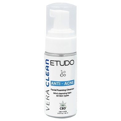 ETUDO Anti-acne Facial Foaming Cleanser plus CBD โฟมล้างหน้าผสม CBD เนื้อนุ่ม ลดทุกสิว ขนาด 60 มล ราคา 299 บาท : Healthy Hut