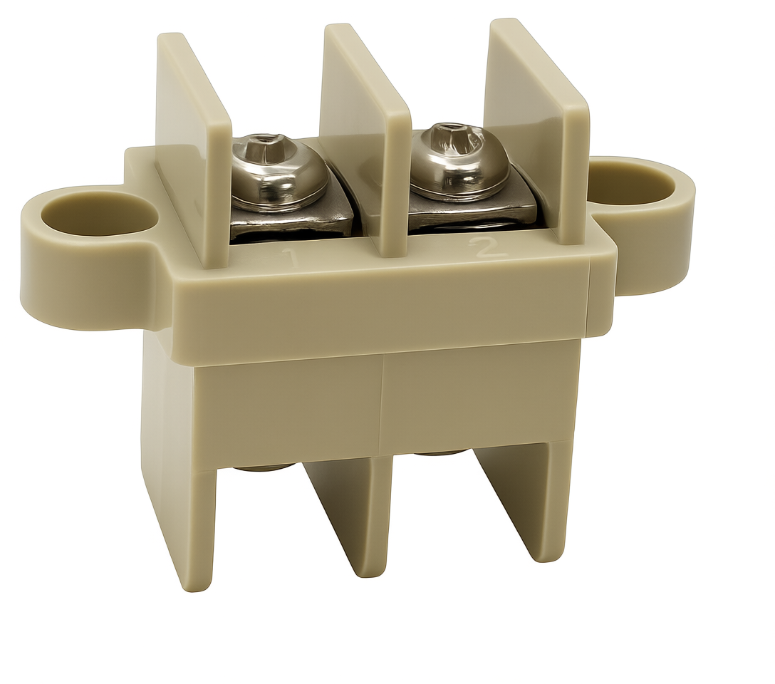 JPA2.5 Pitch 10mm.660V 24A 2PIN through the wall fence high current terminal block