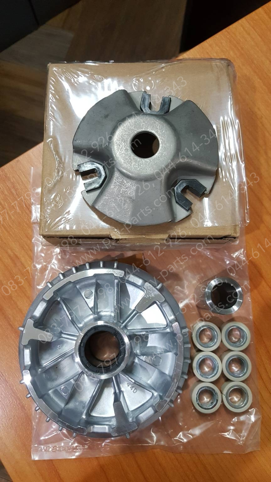 ล้อขับสายพานหน้า MIO 125, MIO 125-I (T) ใน + ชุดตุ้ม (พร้อมบูซ+ปะกับตุ้มน้ำหนัก)