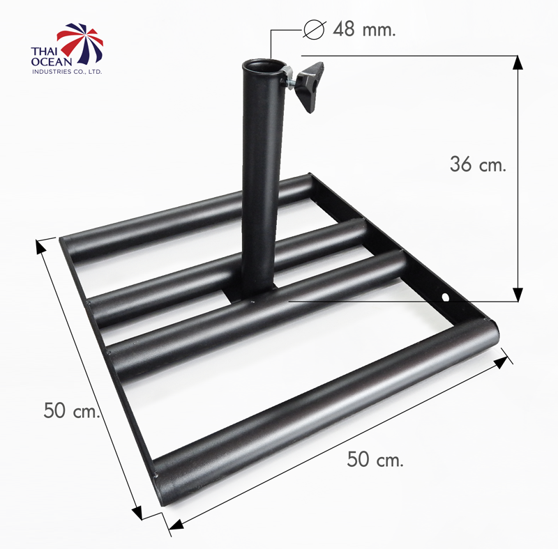 Leo ขาตั้งร่มสนาม ขนาด 50 ซม. ฐานตั้งป้าย,ตั้งธง แบบแพใหญ่ ถอดเสาได้ พกพาง่าย แกน 48 มิล
