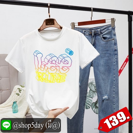 🔥 ใหม่ 2019 ยอดฮิต เสื้อยืดคอกลมลาย Lee