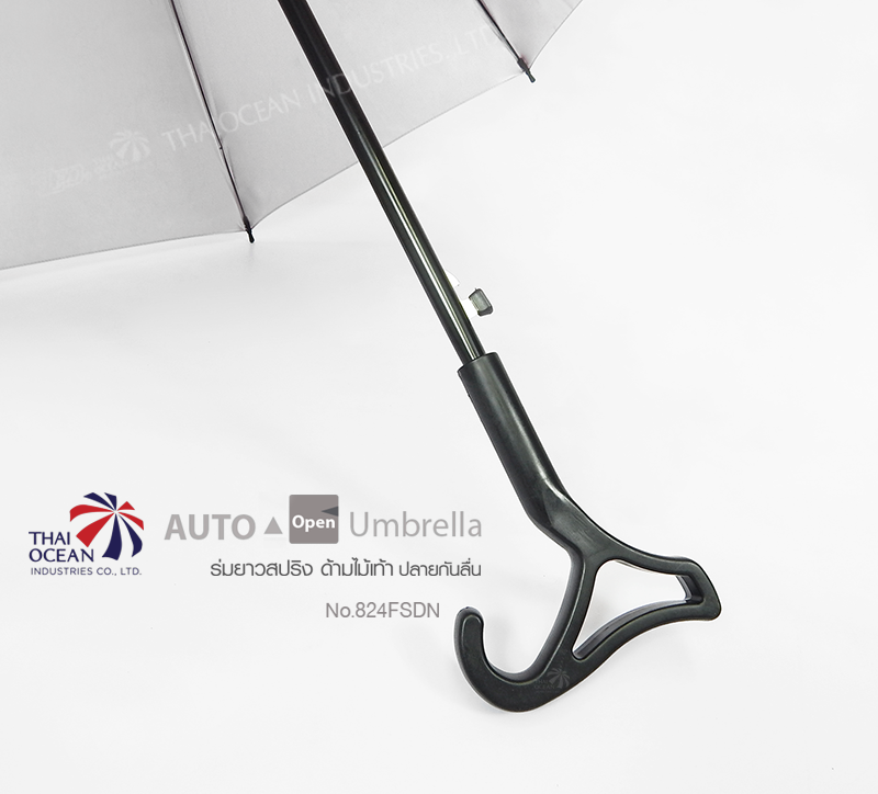 Leo ร่มไม้เท้า ตอนเดียว ปลายกันลื่น ขนาด 24 นิ้ว ผ้ากันยูวี