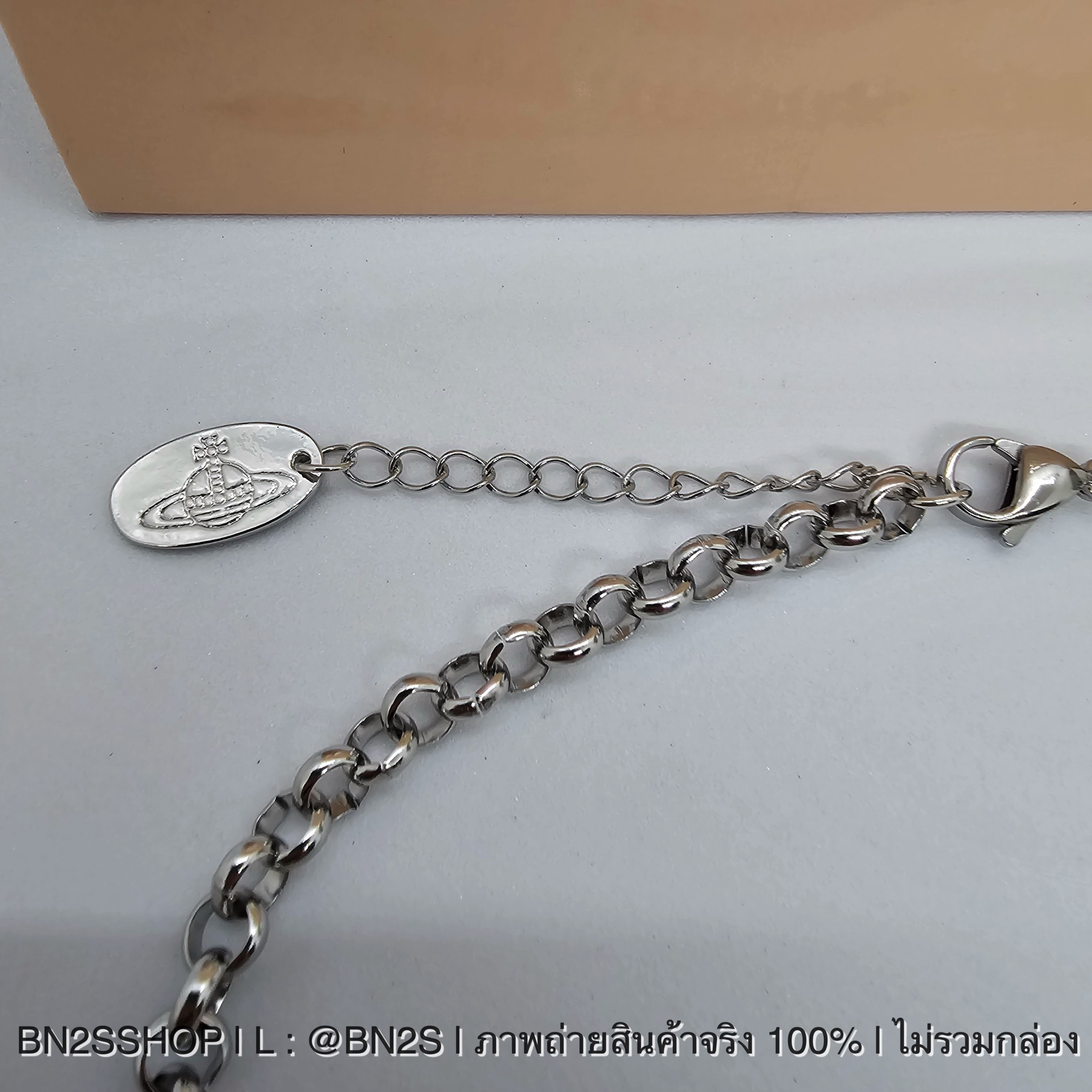 Vivienne Westwood MAN. IMOGENE NECKLACE สร้อยคอผู้ชาย วิเวียน จี้เข็มกลัด อะไหล่เงิน งานปั๊มโลโก้ สายโซ่ งานระดับไฮเอน