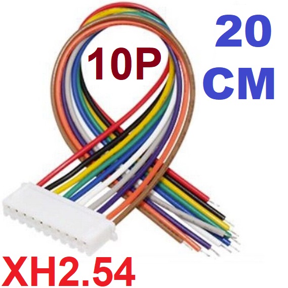 JST XH2.54mm 10Pin 20CM Male Connector Plug With Wire Cable Line 200mm (20cm)