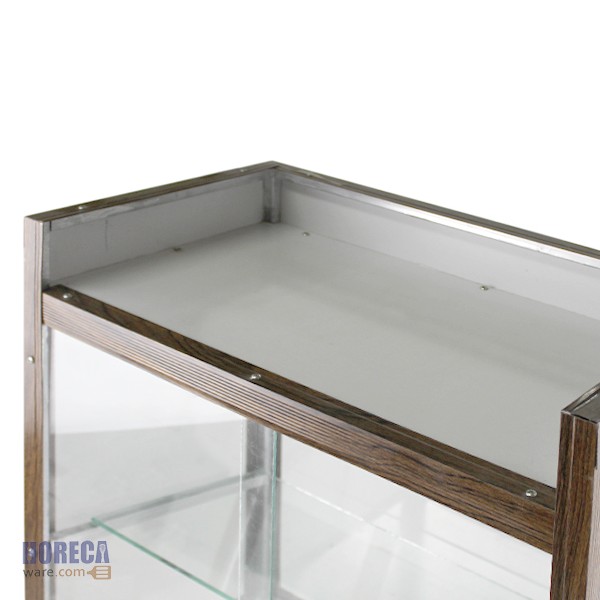 ตู้ก๋วยเตี๋ยวอลูมิเนียม 21 นิ้ว โครงลายไม้ ตราไลออน (งดจัดส่ง ปณ.)