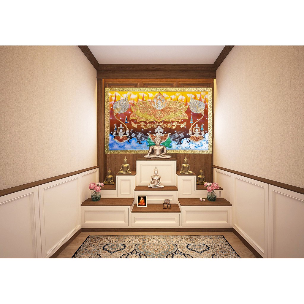 ภาพดอกบัว ภาพวาดติดผนัง รูปภาพติดผนัง รูปภาพเสริมมงคล รับทรัพย์ รูปติดห้องรับแขก ภาพติดผนังห้อง ใช้ตกแต่งผนังห้อง G0004