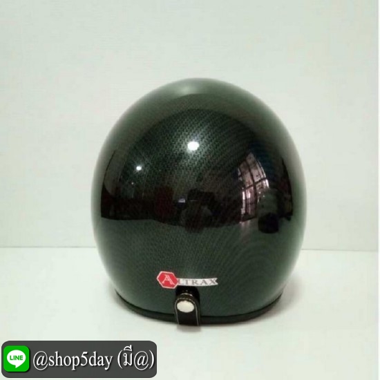 ALTRAX หมวกกันน็อควินเทจคลาสสิค ราคาถูก รุ่น CARBON SKIN ลายคาร์บอน นวมถอดซักได้ พร้อมแว่นBUBBLE สีใส