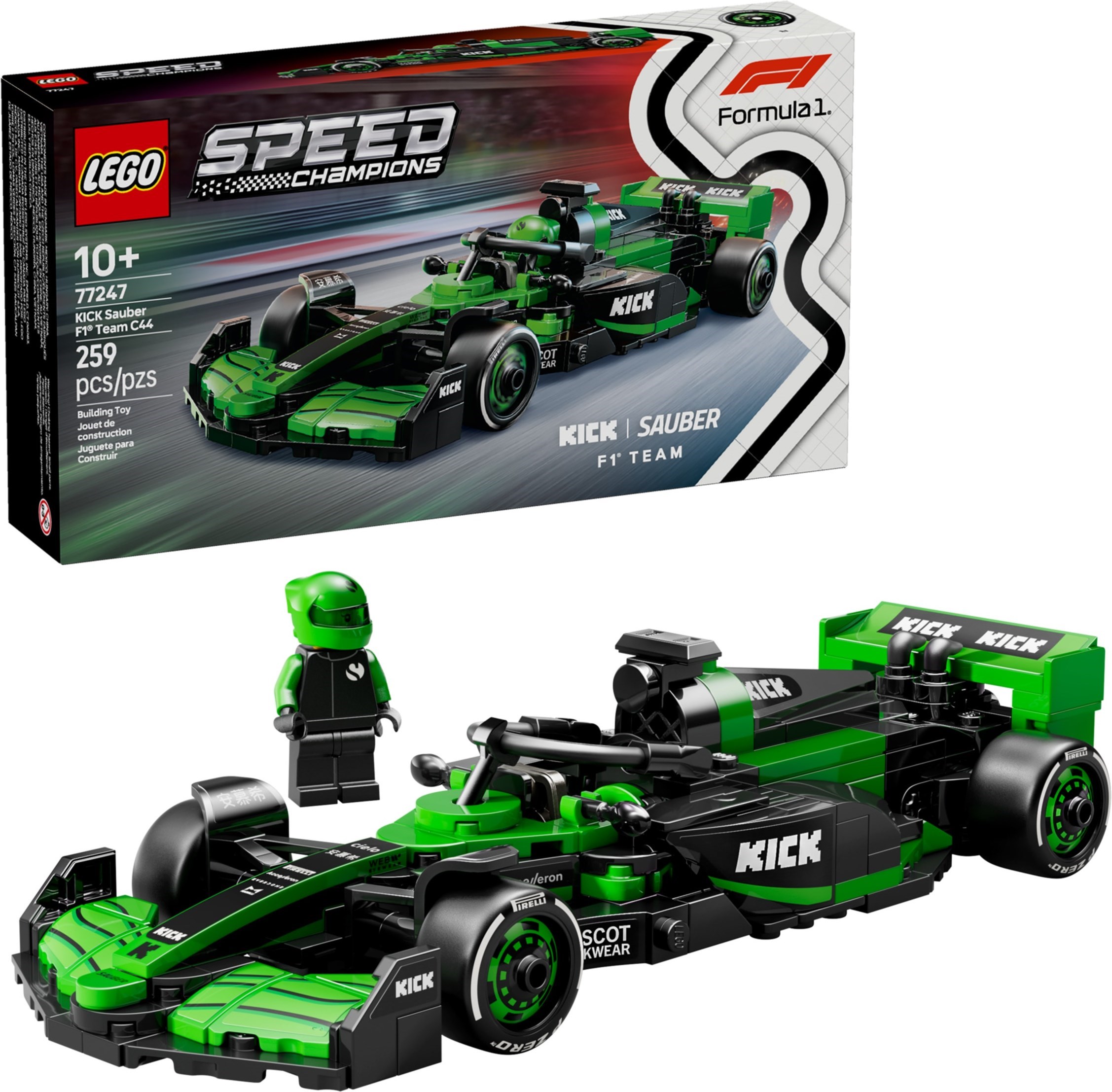 LEGO Speed Champion เลโก้ 77247 KICK Sauber F1 Team C44