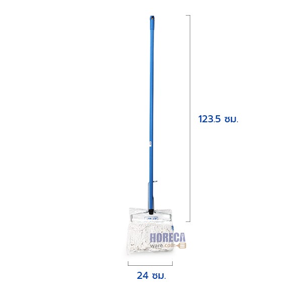 ไม้ถู+ผ้า 10นิ้ว (คละสี) ม็อบหนีบ ทีพี-tp