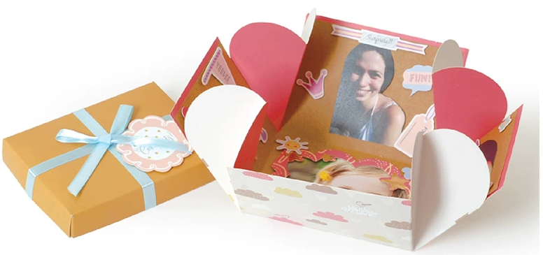 กล่องของขวัญใส่รูป DIY มืออัลบั้มภาพที่สร้างสรรค์ทำขวัญ