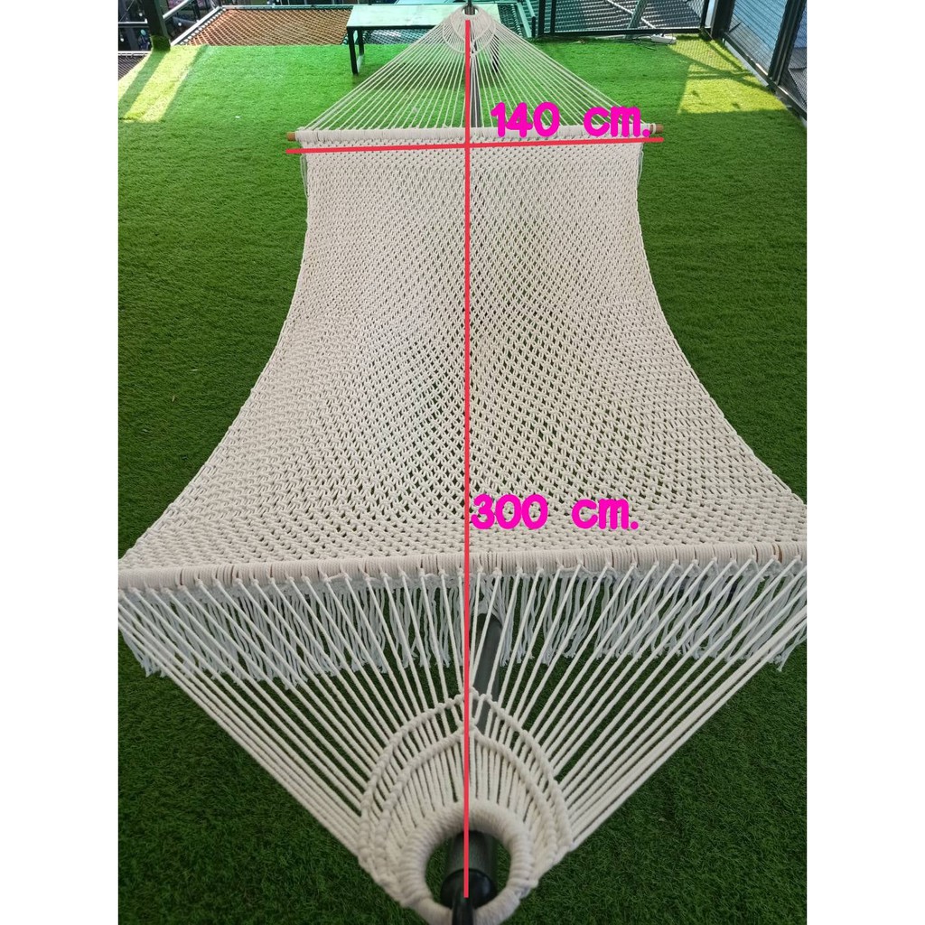 เปลญวน Hammocks + รวมขาตั้ง⭐⭐Size XL ขนาดใหญ่พิเศษ ⭐⭐ไม่ขึ้นรา ใช้งานกลางแจ้ง🌈มีสินค้าพร้อมส่ง🌈