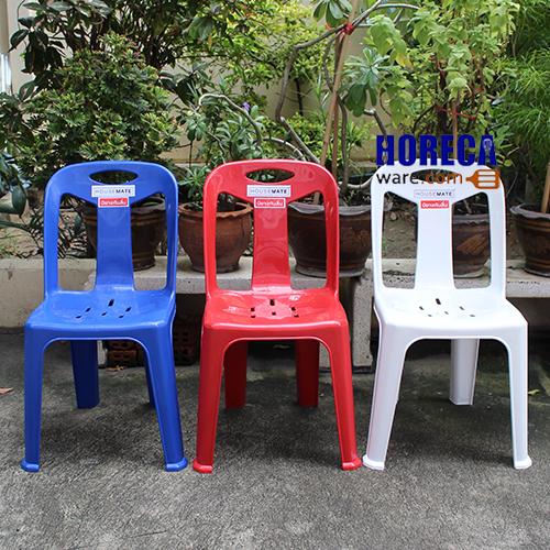 เก้าอี้ พนักพิงมียางกันลื่น คละสี ตราแฮปปี้แวร์