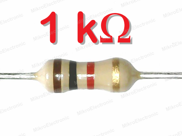 1K 1/4W 5% ตัวต้านทาน แพ็คละ 10 ตัว Carbon Film Fixed Resistor