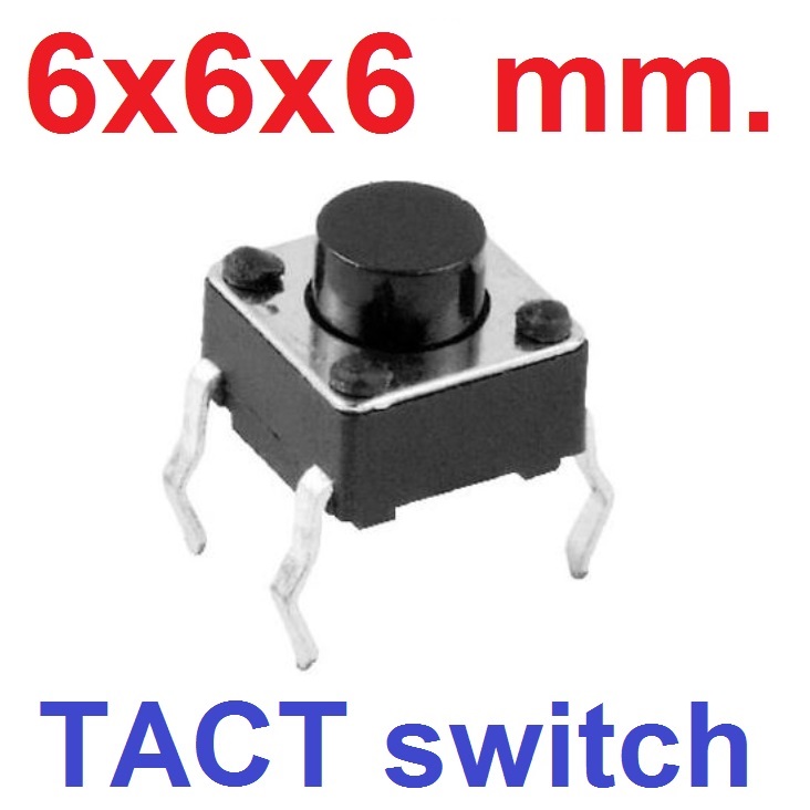 กดติดปล่อยดับ 4 ขา ขนาด 6X6x6mm 2NO Push Button Switch Tact Switch Micro switch key switch 4 feet