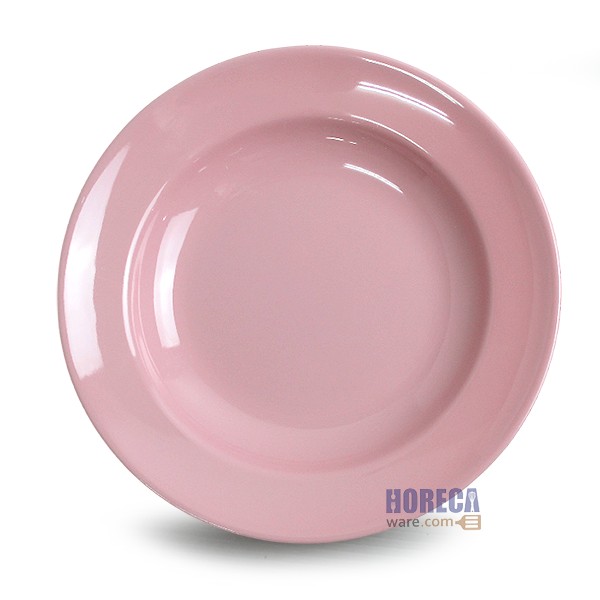 จานลึก 8 นิ้ว สีชมพู ตราเมลามีนแวร์