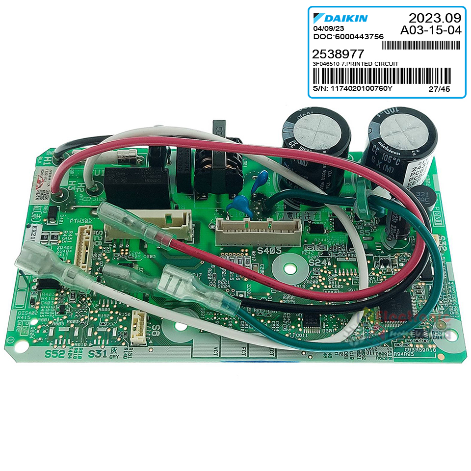 แผงบอร์ดแอร์คอยเย็นDAIKIN-ไดกิ้น รุ่น FTKQ12UV2S-อะไหล่ใหม่แท้บริษัท #อะไหล่แอร์DAIKIN