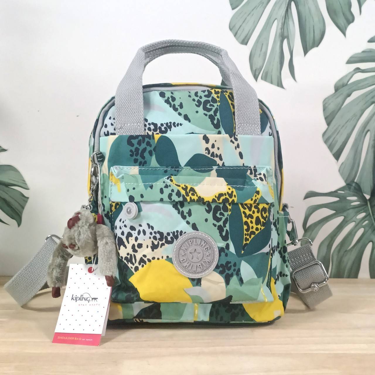กระเป๋าคิบลิ้งของแท้ kipling กระเป๋าเป้ 3 WAYS MINI Backpack กระเป๋าคิปลิง