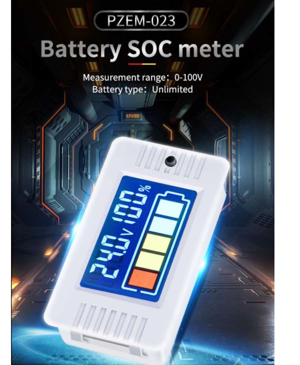PZEM-023 DC 0-100v Color LCD Digital Voltmeter Panel Meter Electric Battery Tester Lithium Lead-acid Battery Meter