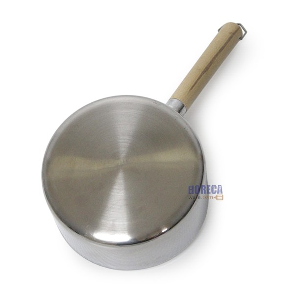 หม้อสแตนเลสด้ามไม้ 16ซม. เอ็มเอส-ทั่วไป