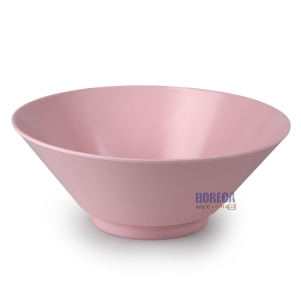 Japanese style round bowl with flared mouth, 7.75 inches, pink, smiling fish, promo