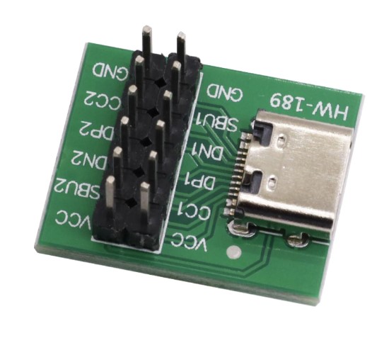 USB TYPE-C DIP PCB Connector Test Plate Solder Female Dip Pin Header Adapter